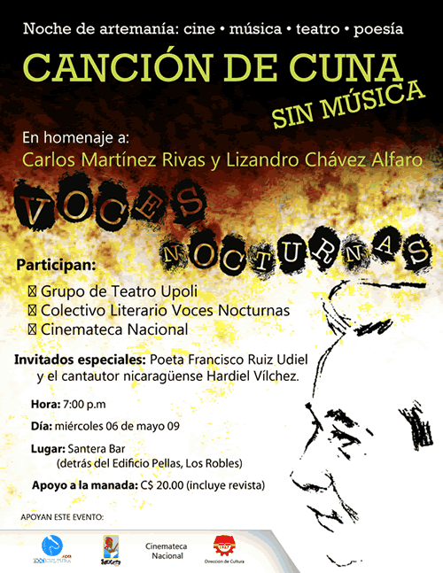 Voces Nocturnas: Afiche de "Canción de cuna sin música"